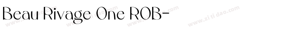 Beau Rivage One ROB字体转换
